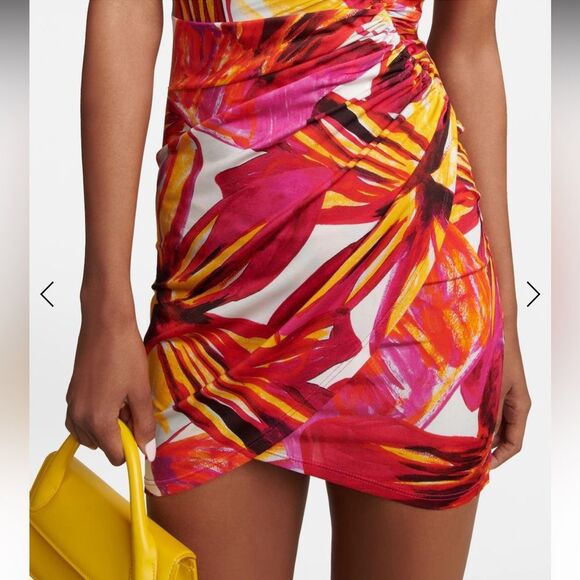 New LOUISA BALLOU -Summer Solstice Printed Mini Dress XS Color Knights Tour - Picture 5 of 15